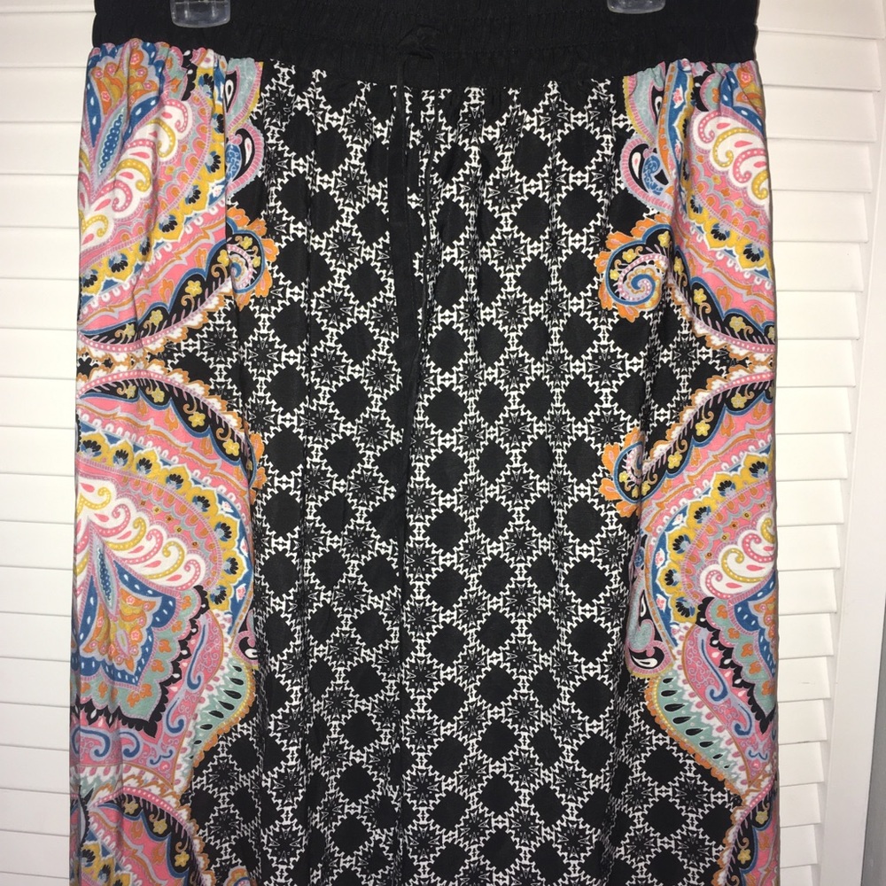Paisley Print Palazzo Pants
